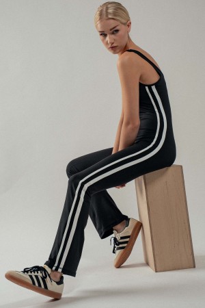 0422-8325<br/>Sport Stripe Stretch Fitted Jumpsuit