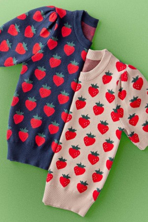 0608-2327<br/>Strawberry Knit Top